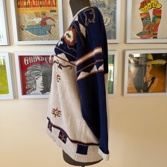 Vintage 90s Knit Beaded Sweater - Picture 3 of 10